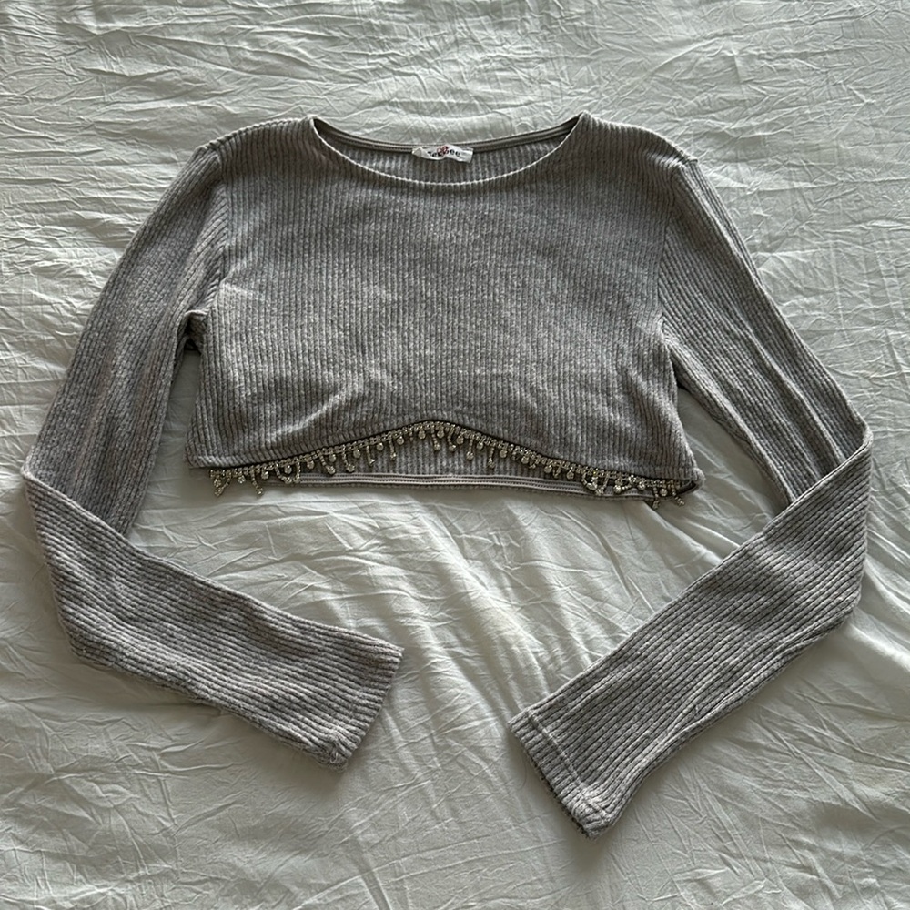 Gee gee cropped sparkle top